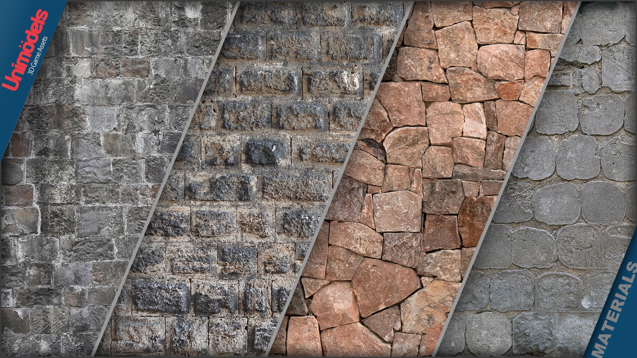 Media 1 for listing Wall materials Pack Vol. 2 - 100% photoscanned - PBR Nanite and POM ready