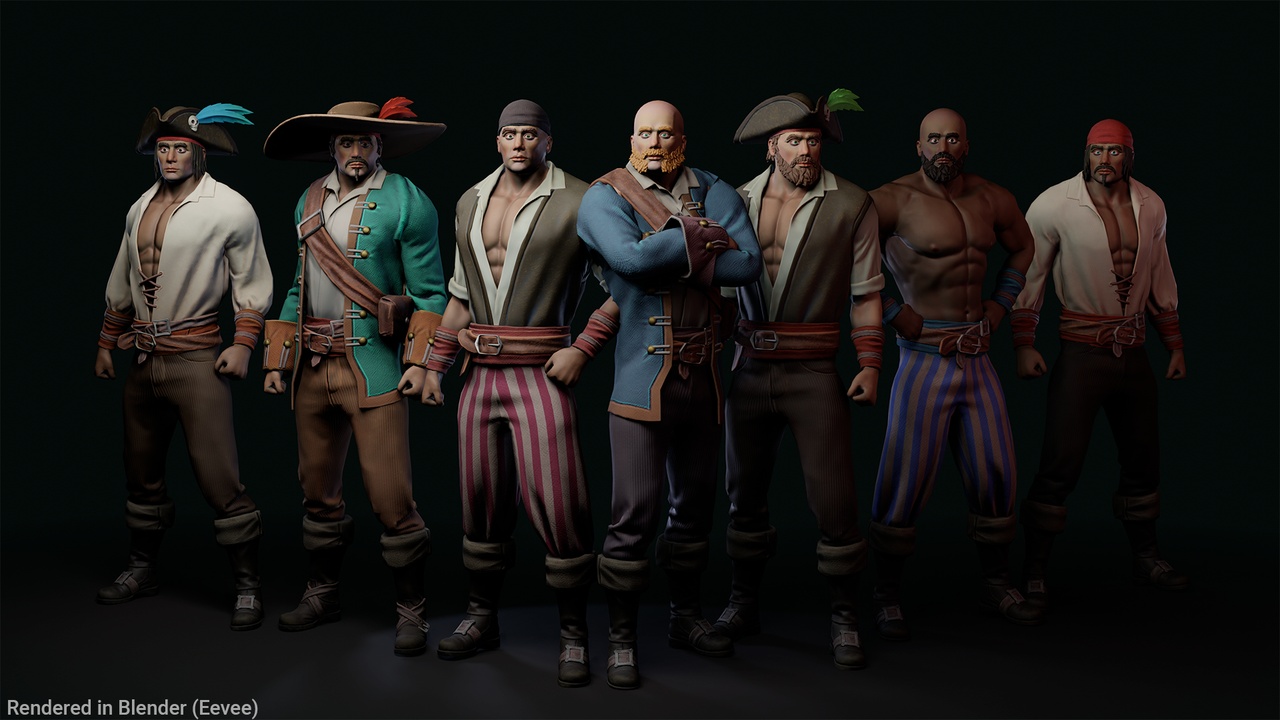 Media 1 for listing Stylized Pirates Pack