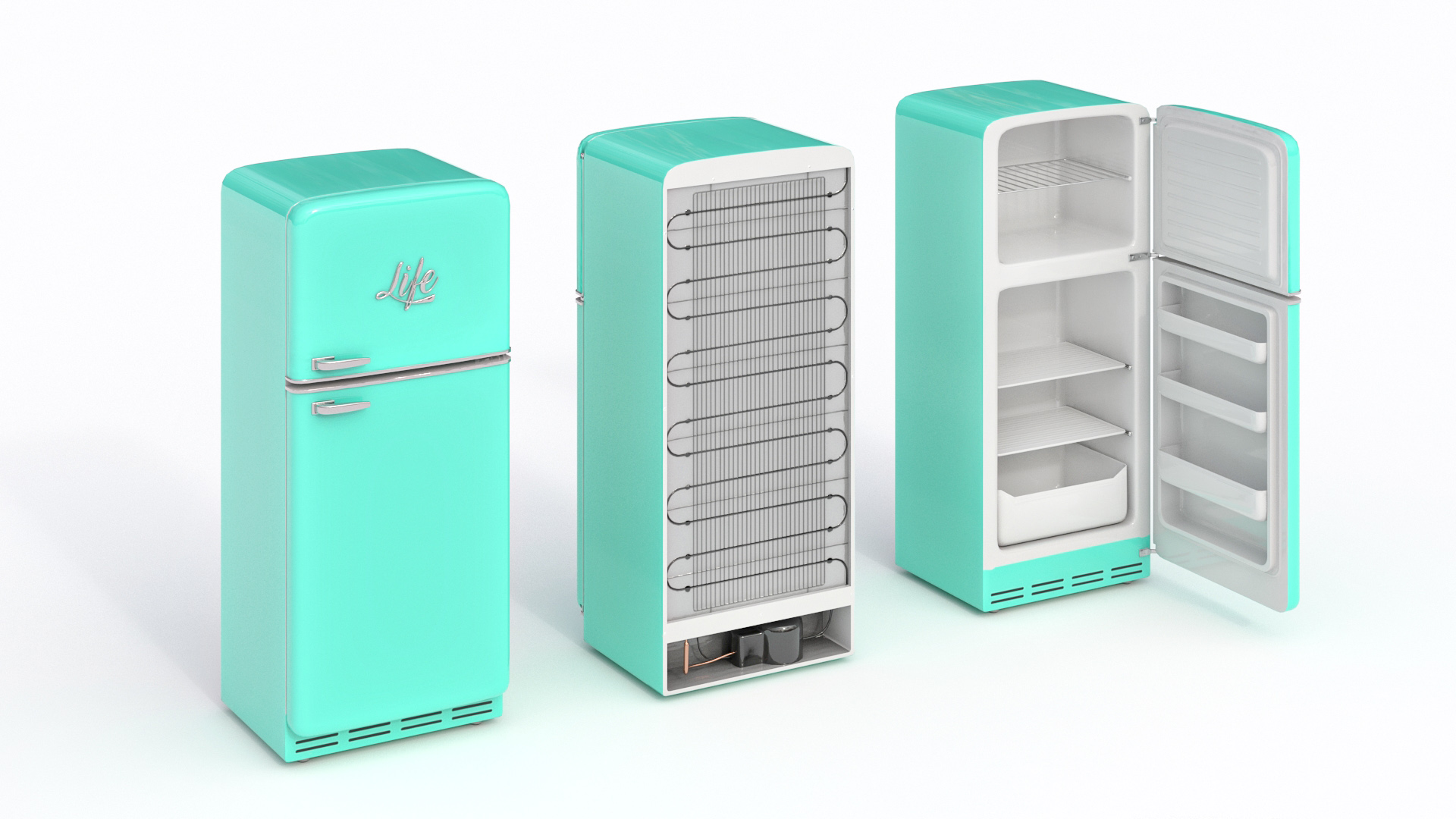 Retro fridge Low poly | Fab