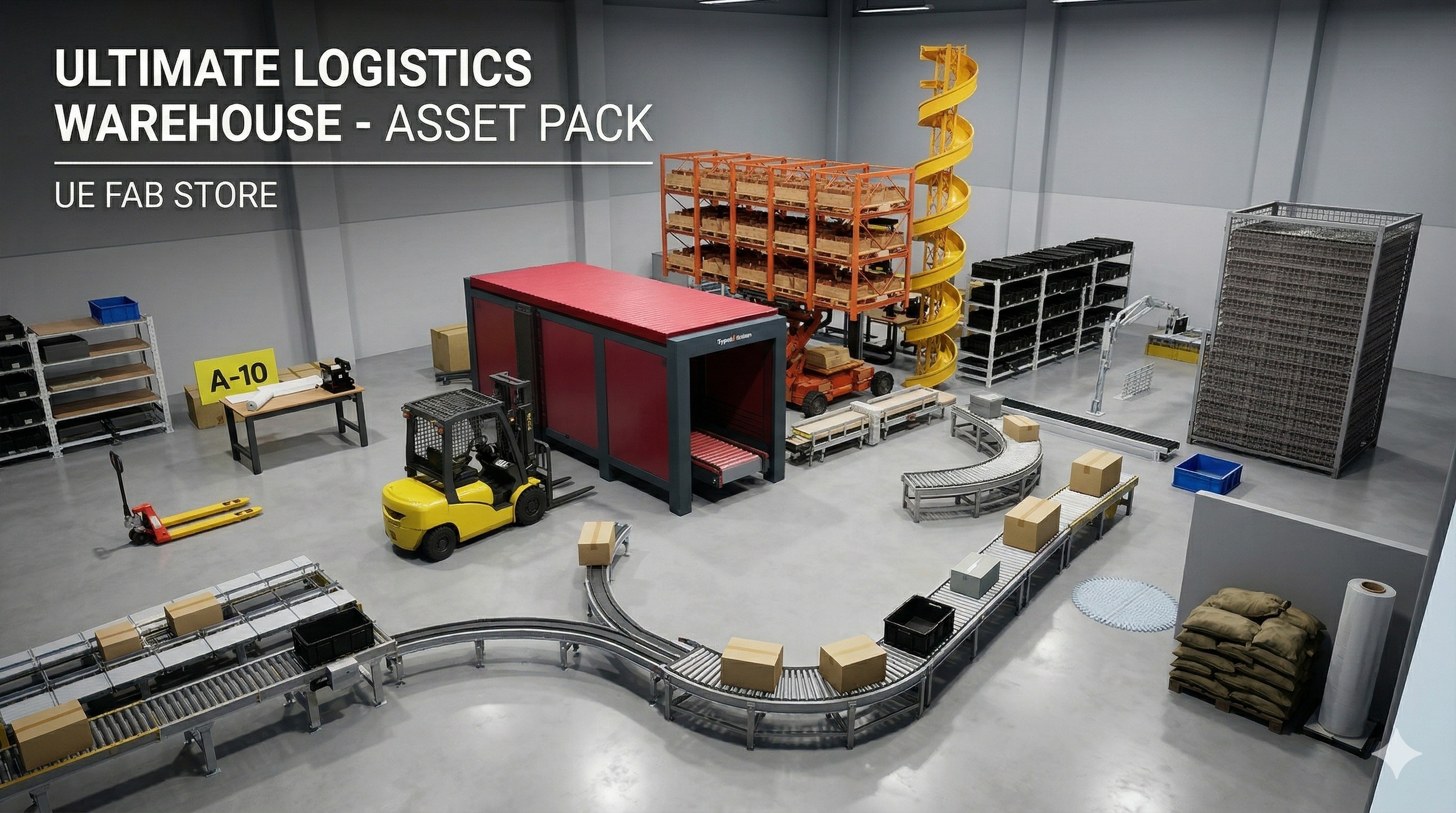 الوسائط 1 للقائمة Ultimate Logistics Warehouse - Conveyors, Robots & Boxes