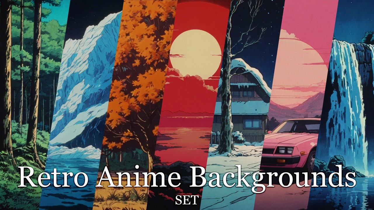 商品 Retro Anime Backgrounds 的媒体 1