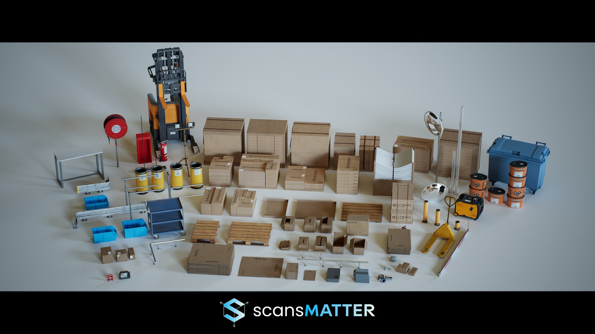 Media 1 for listing Warehouse Assets Kit - Game-Ready, Warehouse 3D Assets