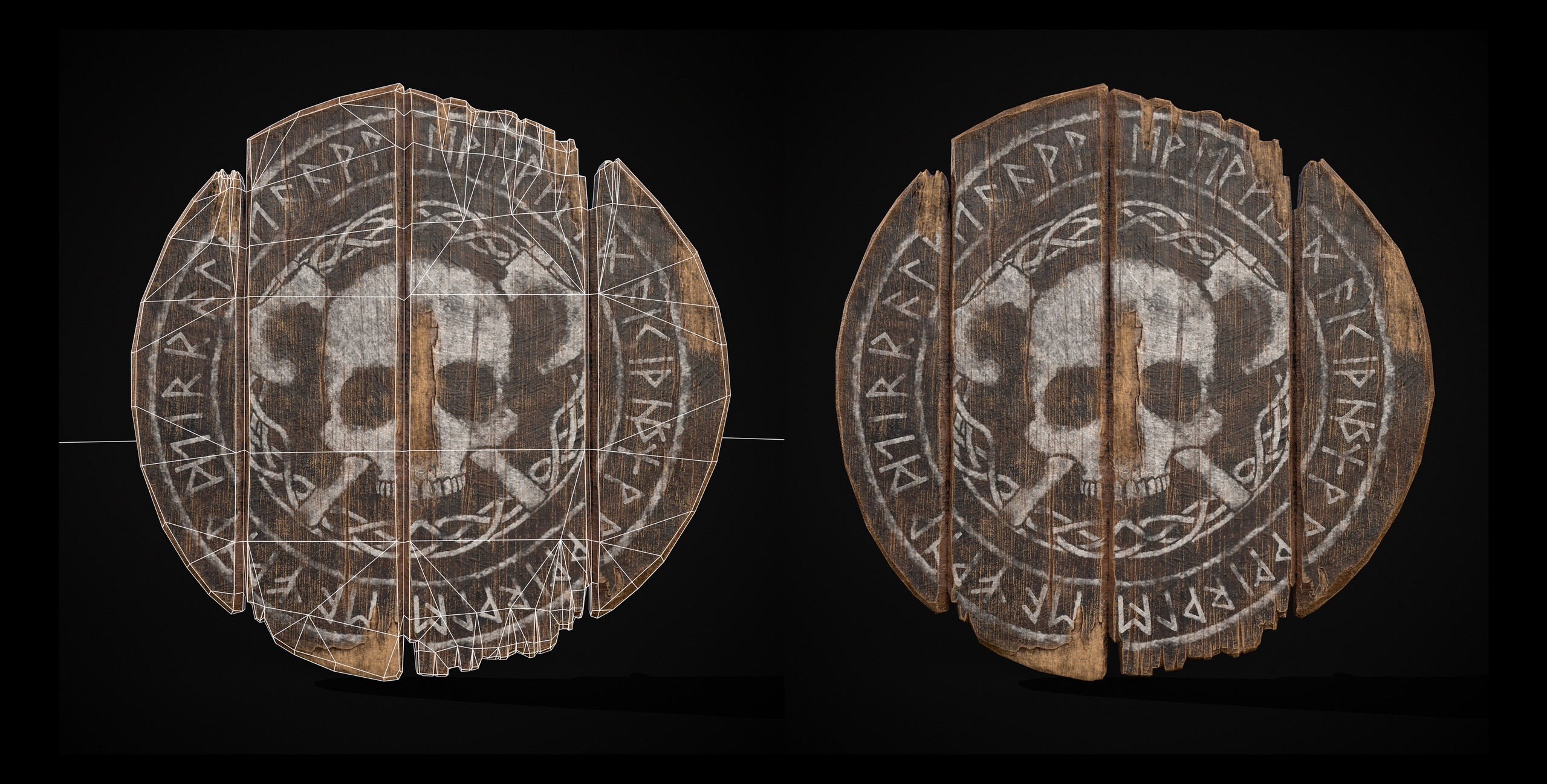 Media 1 for listing BW Norse Skull Coat of Arms