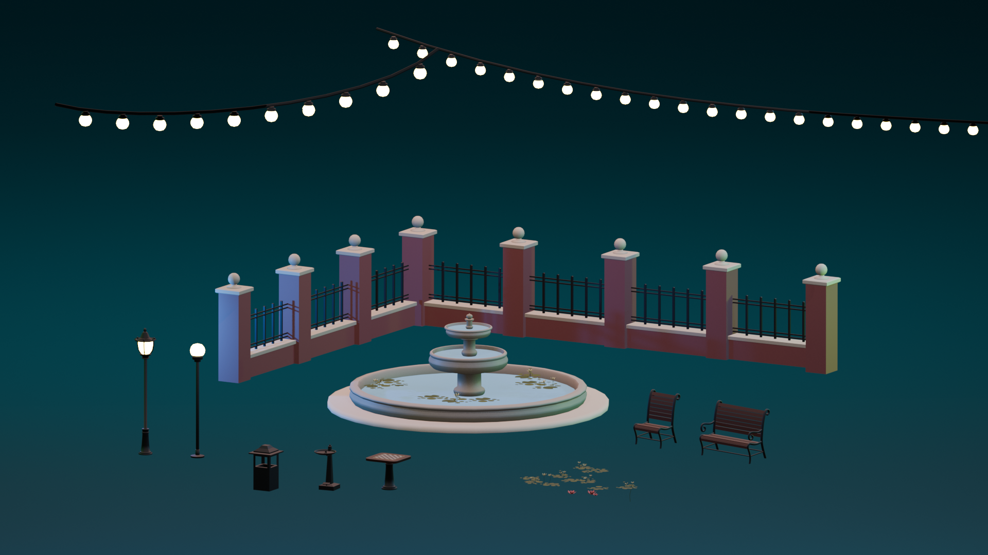 City Park Pack - Stylized Environment Kit | Fab