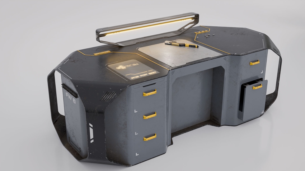Media 1 for listing Frontier – Field Engineer’s Workbench | Sci-Fi Workstation Asset