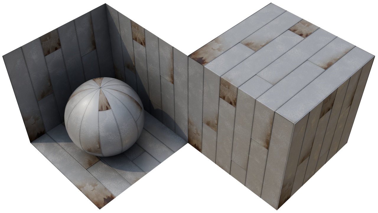 Media 1 for listing Realistic PBR material. Galvanized steel #1
