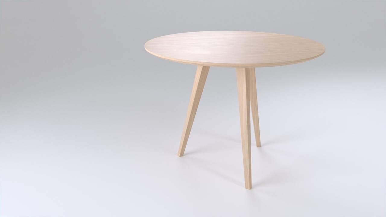 Media 1 for listing Japandi Round Dining Table - 3D Model Blender FBX USD