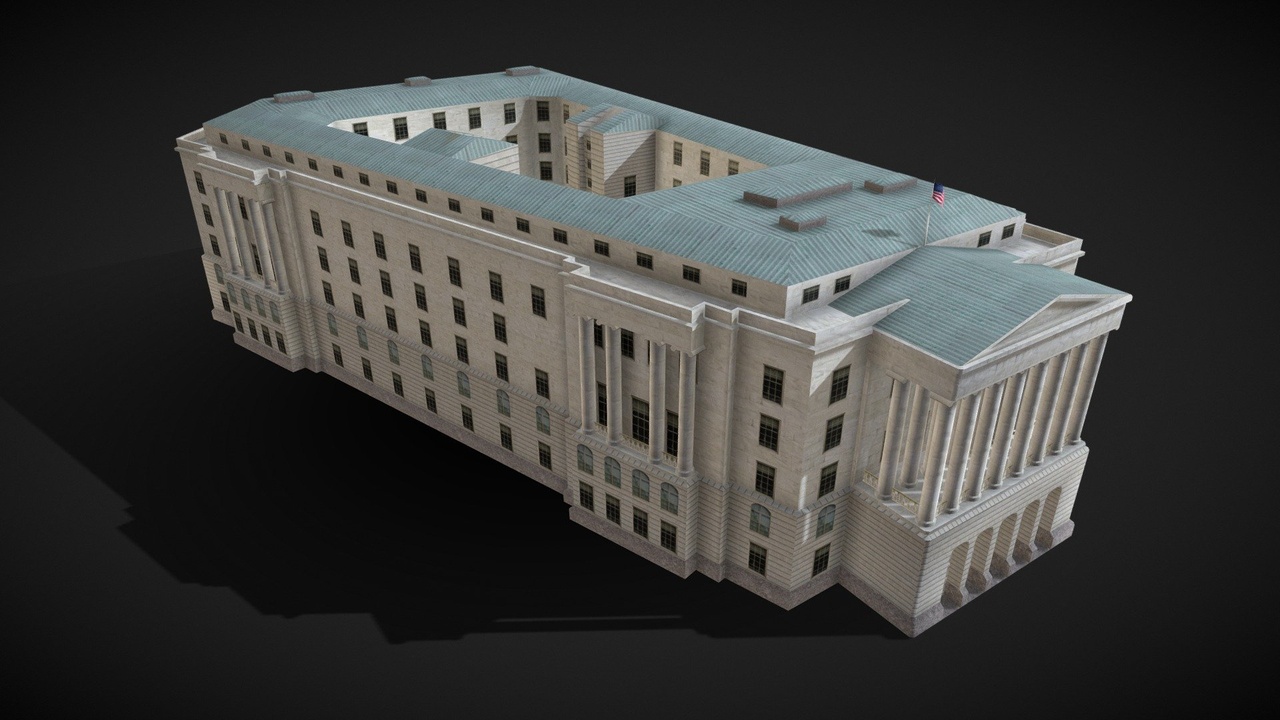 Media 1 for listing Longworth Building Low Poly Game Ready