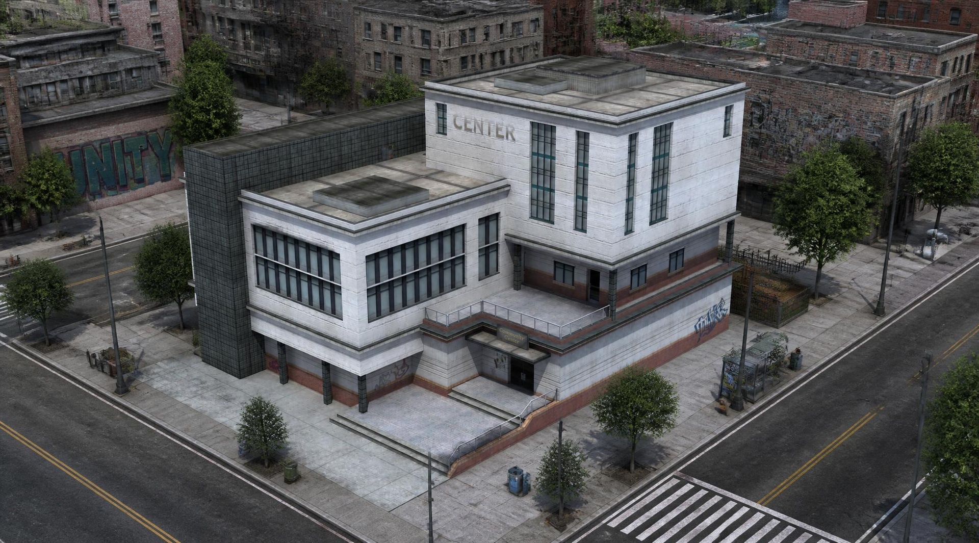 Media 1 for listing Downtown Neighborhood Community Center Game Ready 3D Model