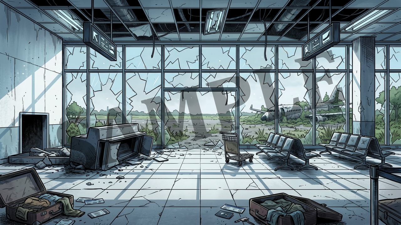 Media 1 for listing 50 Post-Apocalyptic 2D Game Backgrounds - Visual Novel & RPG Scenes