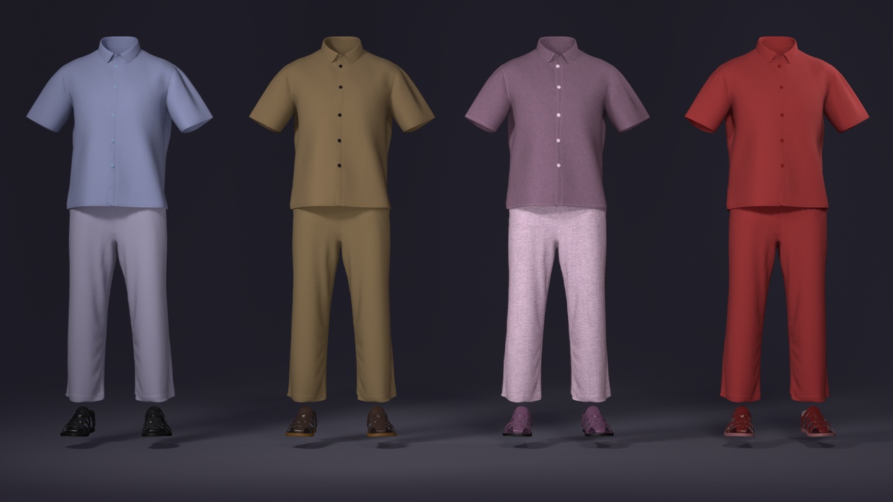 Media 1 for listing MetaOutfits – Everyday Lounge Wear – Male Outfit