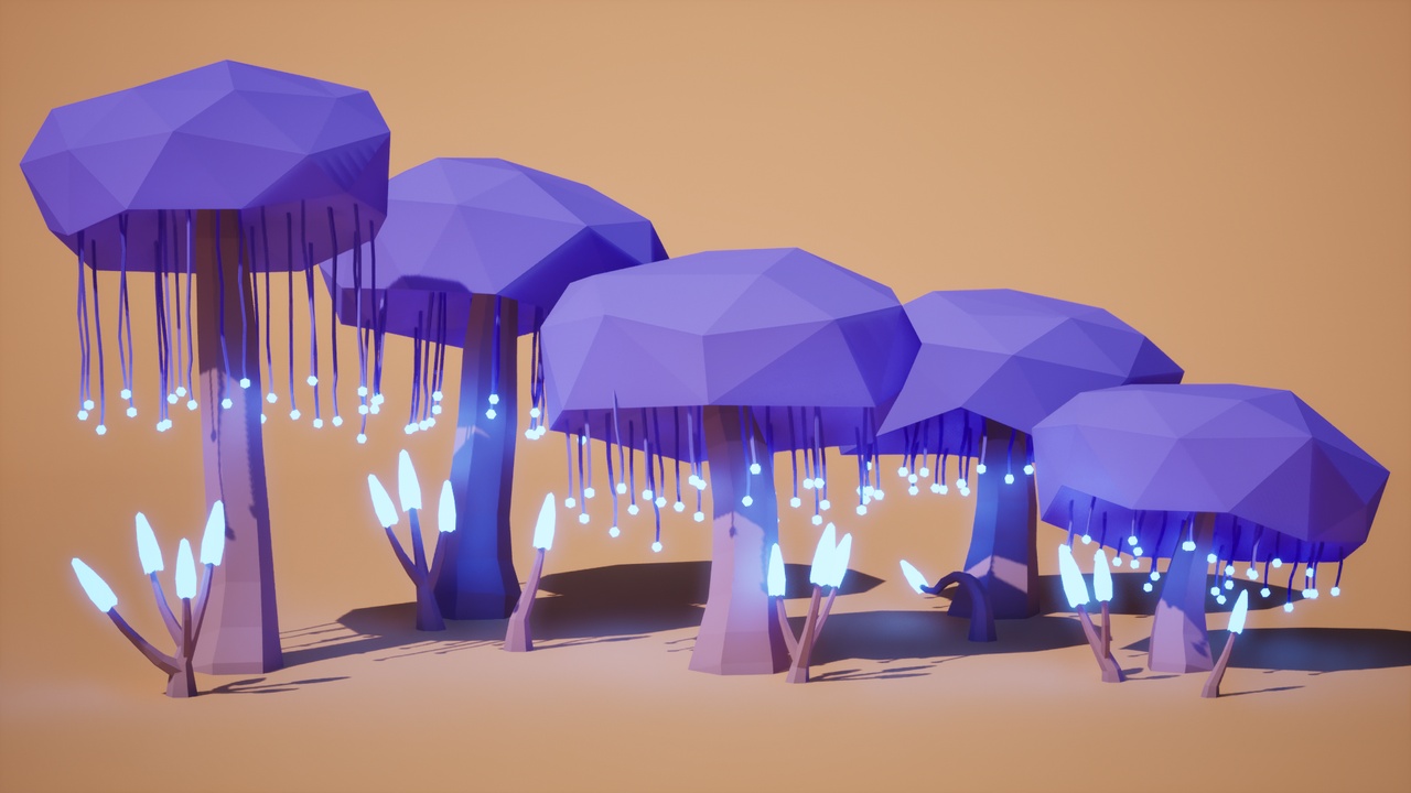 Media 1 for listing Low Poly: Fantasy Trees Vol. 3