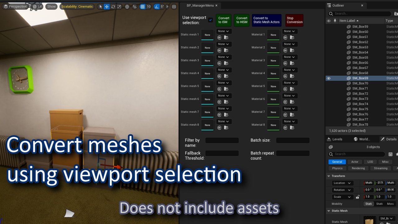 Media 1 for listing Advanced Static Mesh Optimization Manager