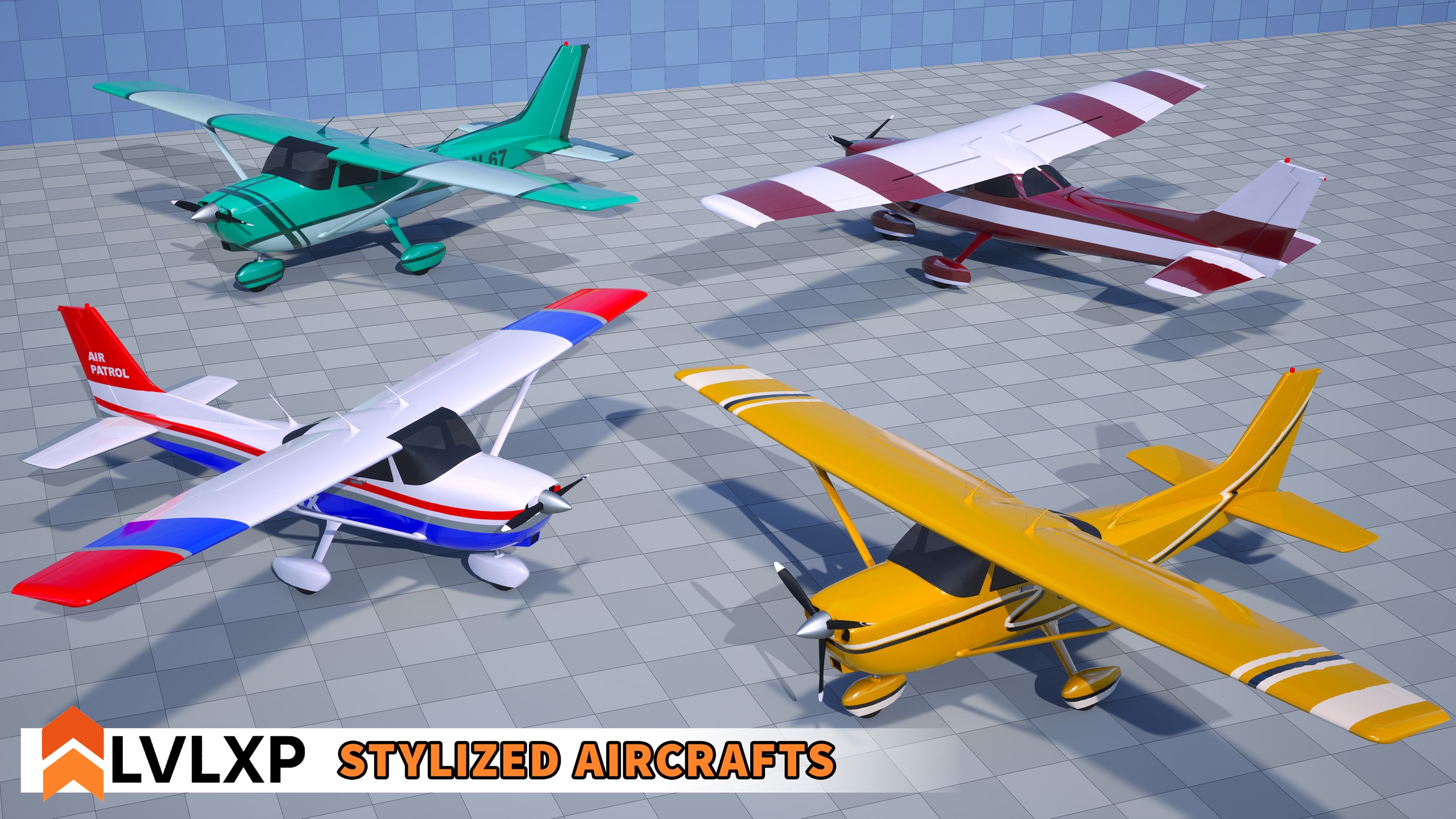 Media 1 for listing Stylized Aircrafts - Light Aircraft Plane "Icarus"