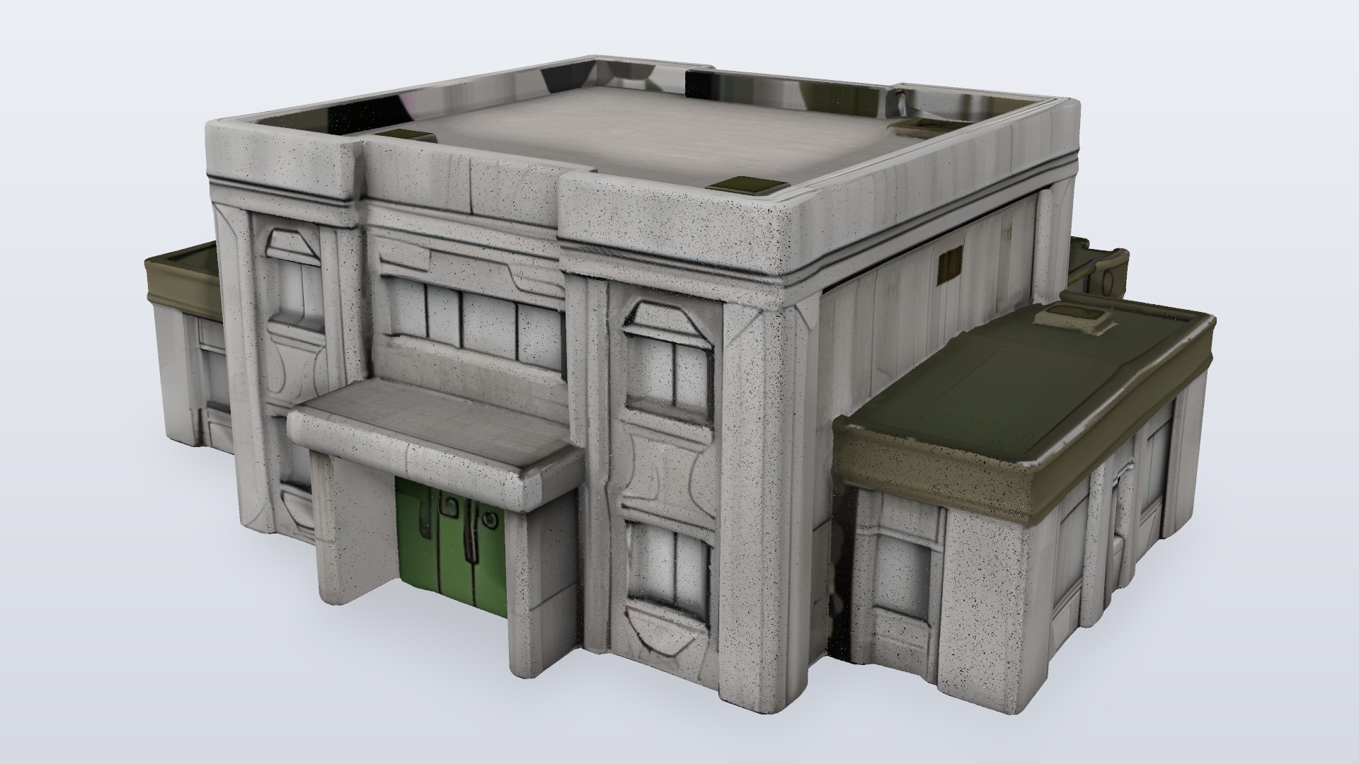 Stylized Concrete Urban Building | Fab