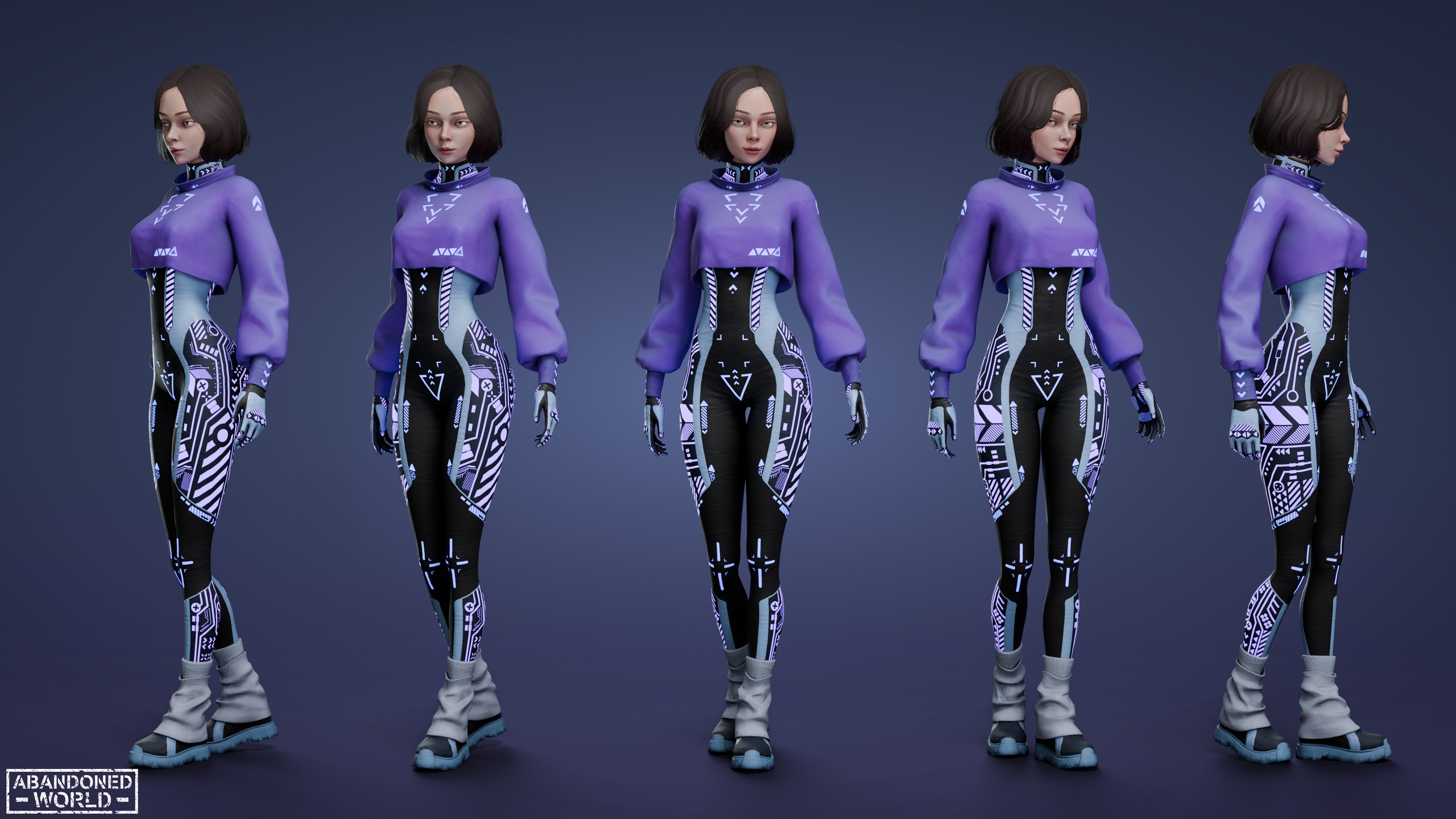 Media 1 for listing Sci-Fi CyberPunk Girl AW