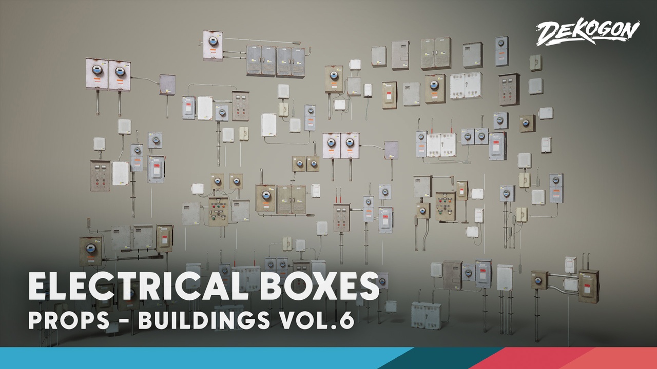 Media 1 for listing Buildings VOL.6 - Electrical Boxes (Nanite and Low Poly)