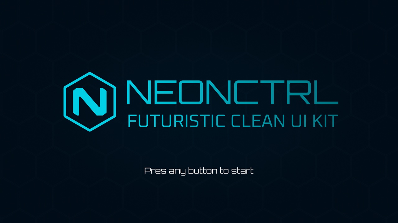 Media 1 for listing NEONCTRL: Futuristic Clean UI Kit