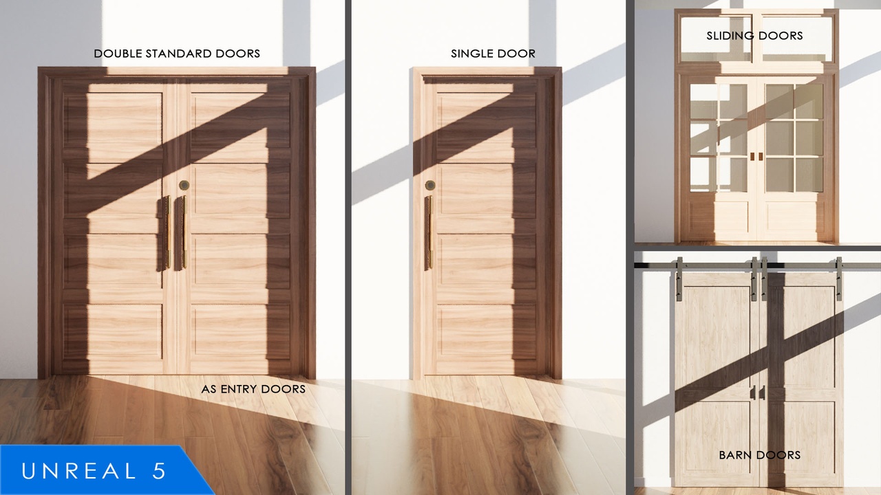 商品 Interactive Doors Blueprints 的媒体 1