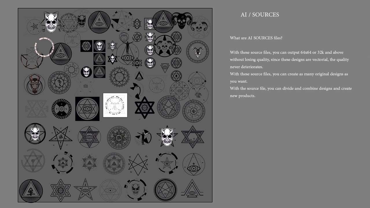 Media 1 for listing 50 Ritual Decal Package / AI SOURCES