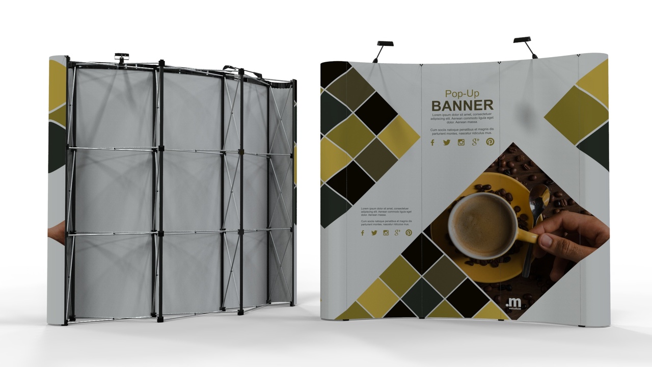 Media 1 for listing Pop-Up Banner Display - Curved - 3 Sections