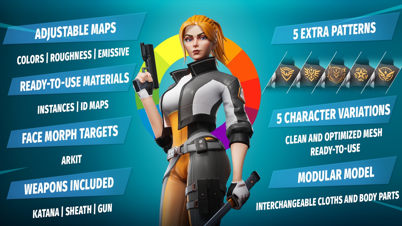 Media 1 for listing 3d Stylized character Mira Nightly