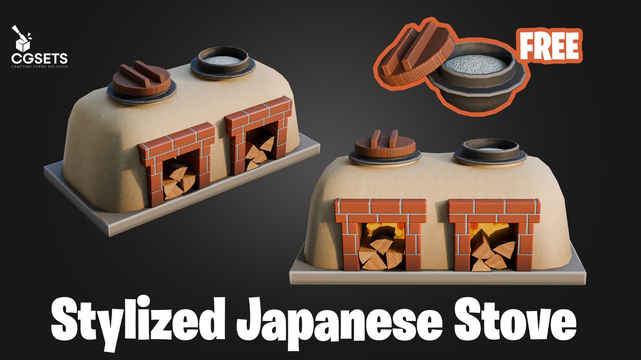 Media 1 for listing Stylized Japanese Traditional Stove