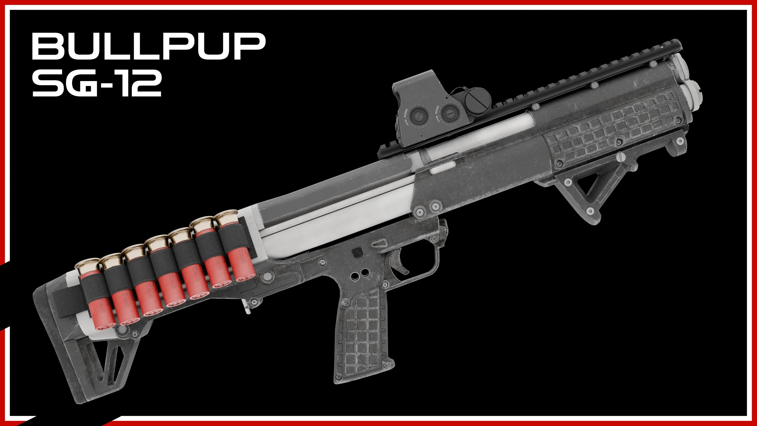Media 1 for listing Bullpup Shotgun SG-12 | Pump Action Shotgun | Twin-Tube | Modular FPS