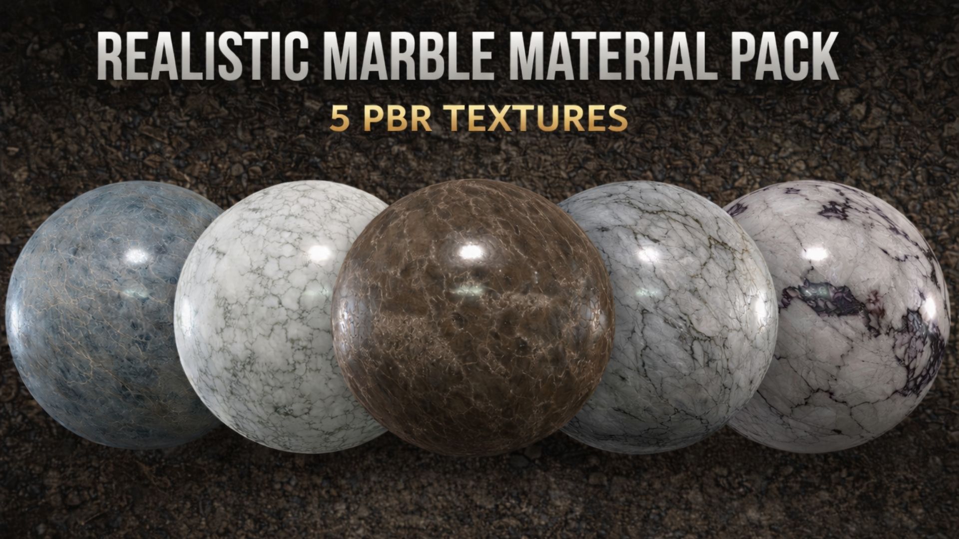 Realistic Marble Materials Pack – 5 PBR Textures | Fab