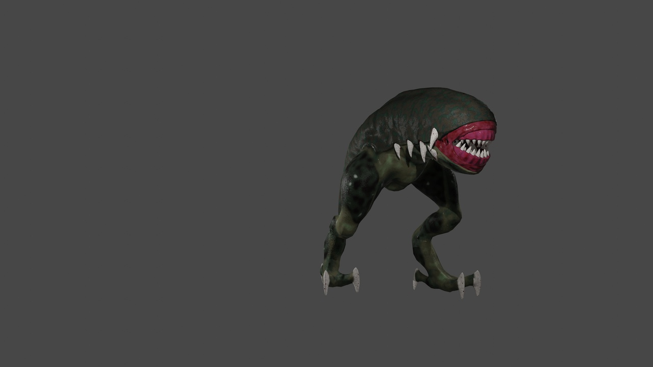Media 1 for listing Bipedal Abomination Worm Monster - Horror and Sci-Fi Creature