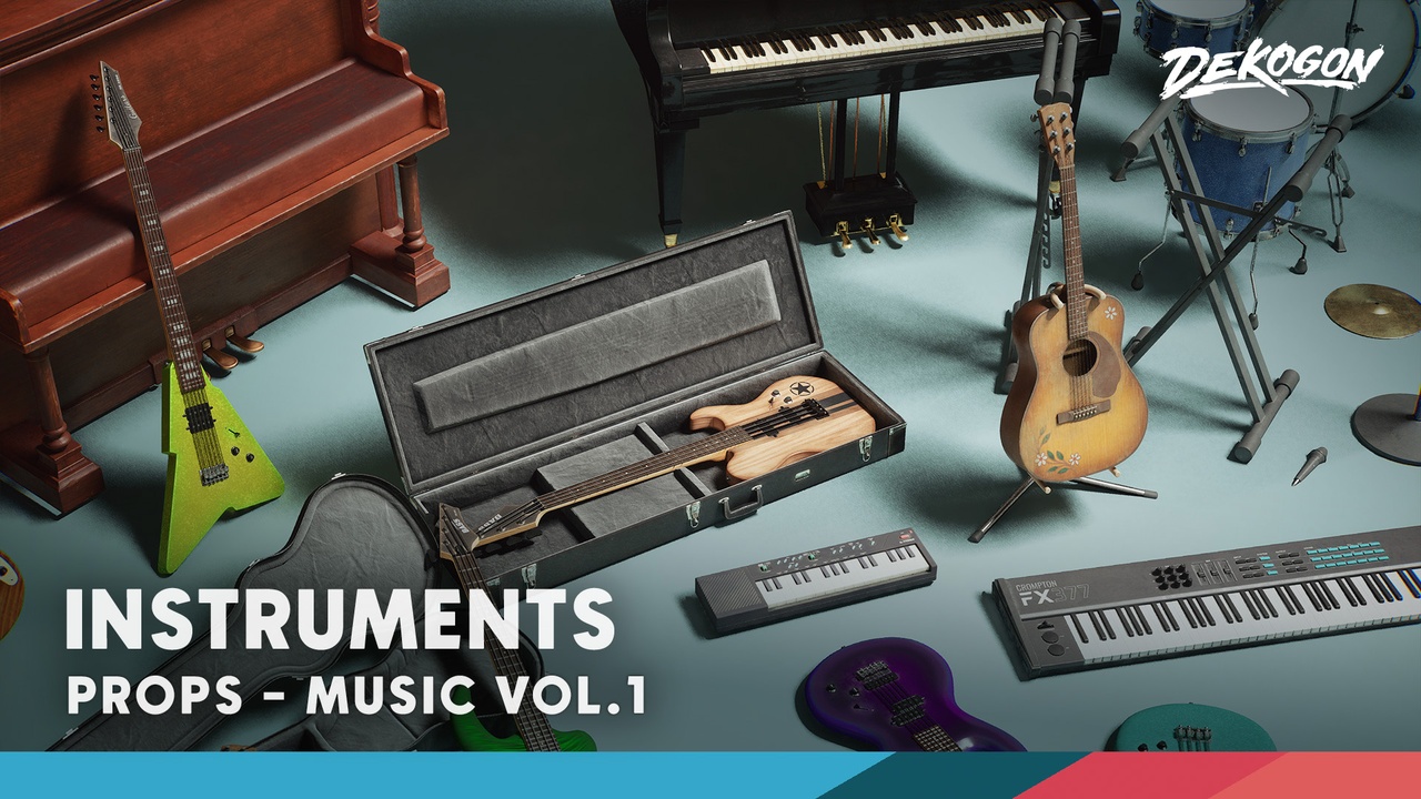 Media 1 for listing Musical Instruments VOL.1 (Nanite and Low Poly)