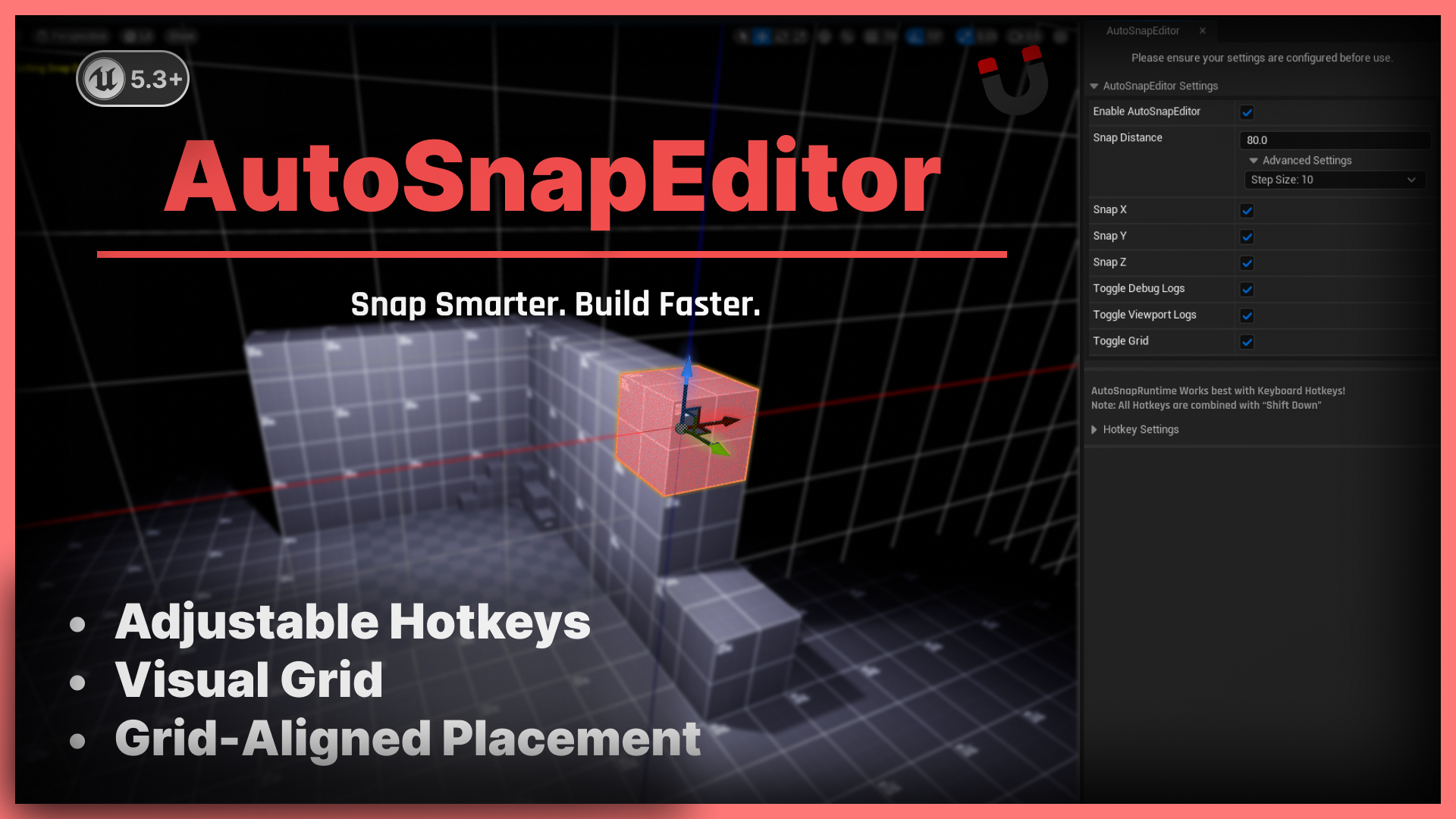 AutoSnapEditor – Editor Hotkeys for snapping | Fab