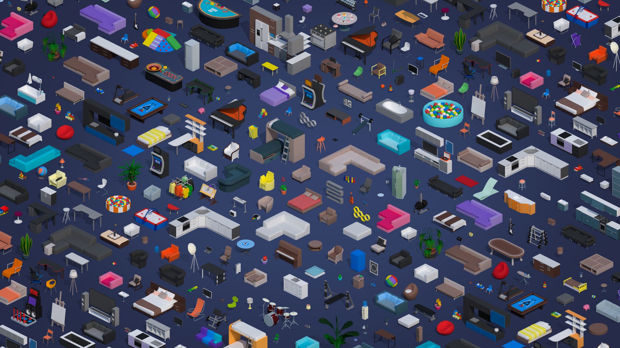 Media 1 for listing Casual Furniture - Low Poly 3D Models Pack