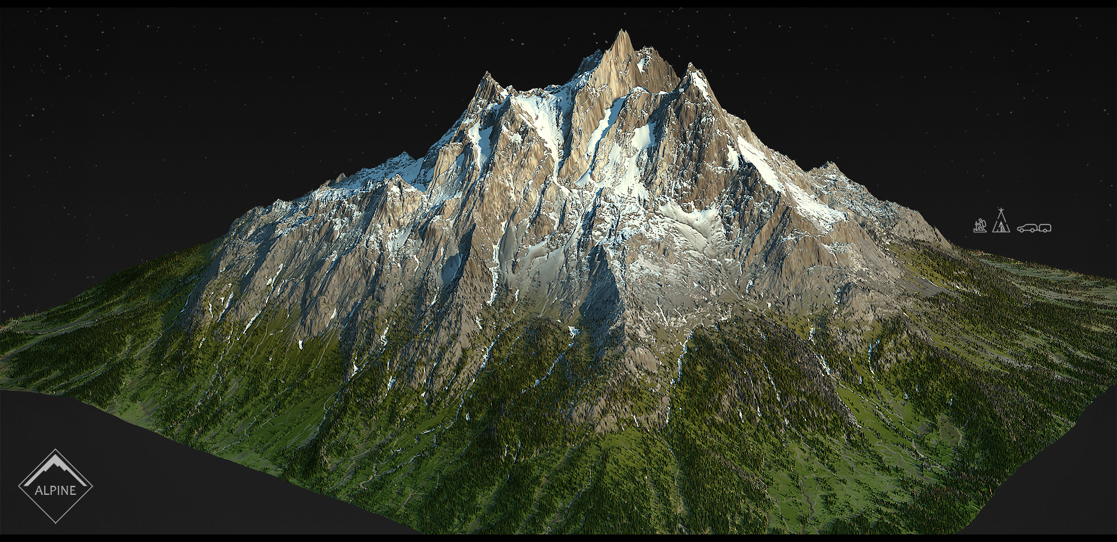 Alpine mountains Pack - 8 Gameready Meshes | Fab