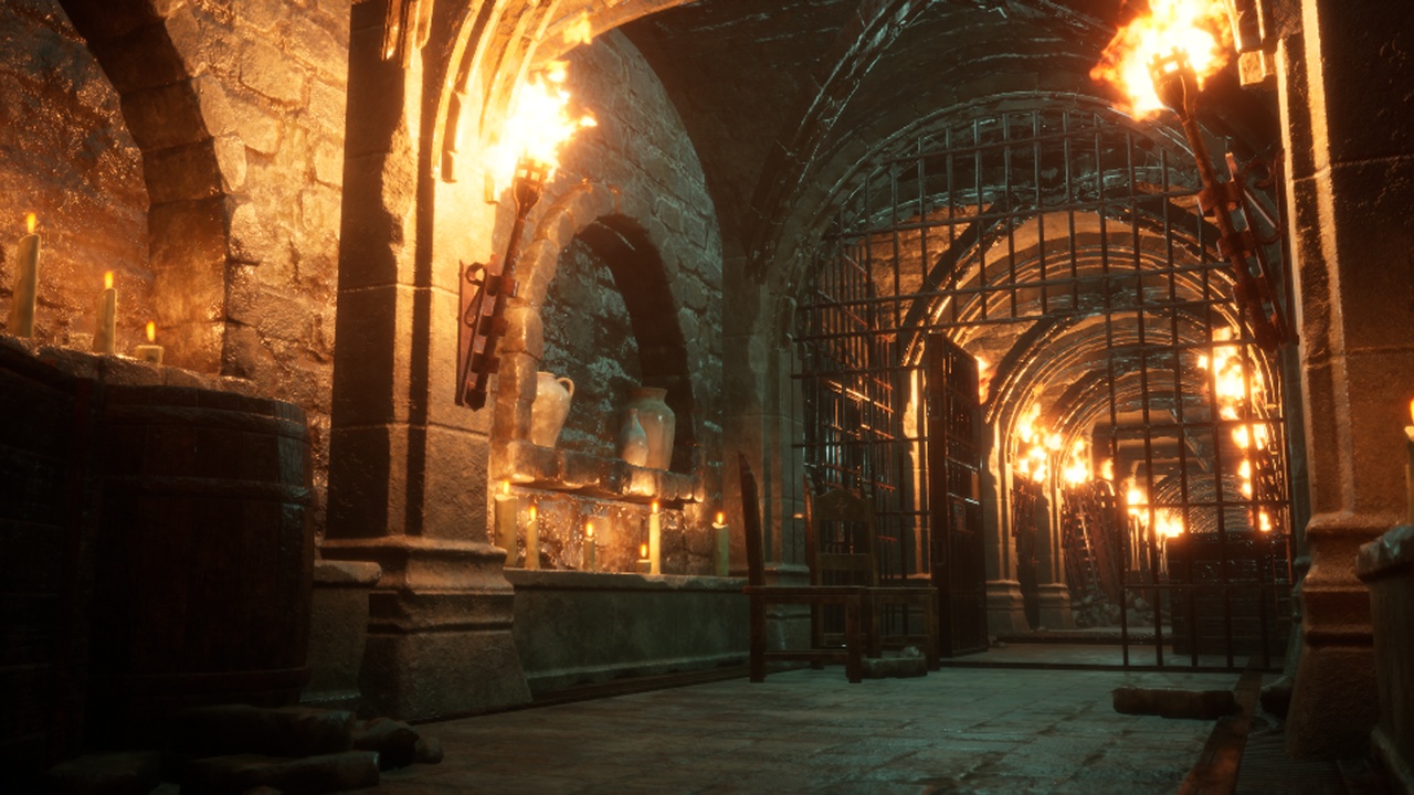 Media 1 for listing Medieval dungeon prison interior