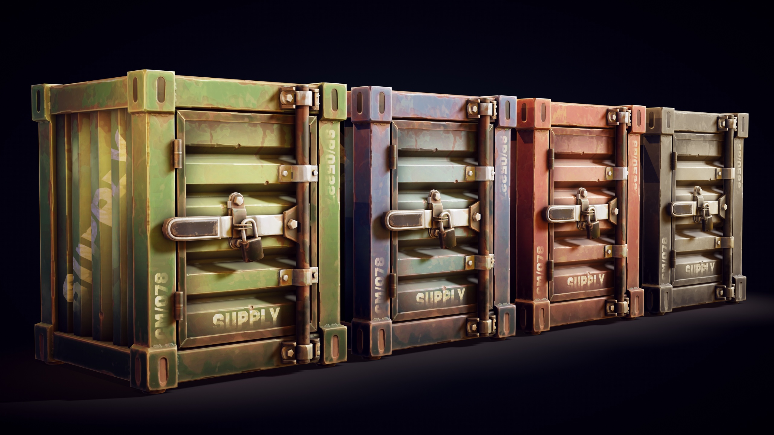 Media 1 for listing Stylized Military Crate Container - Game Ready