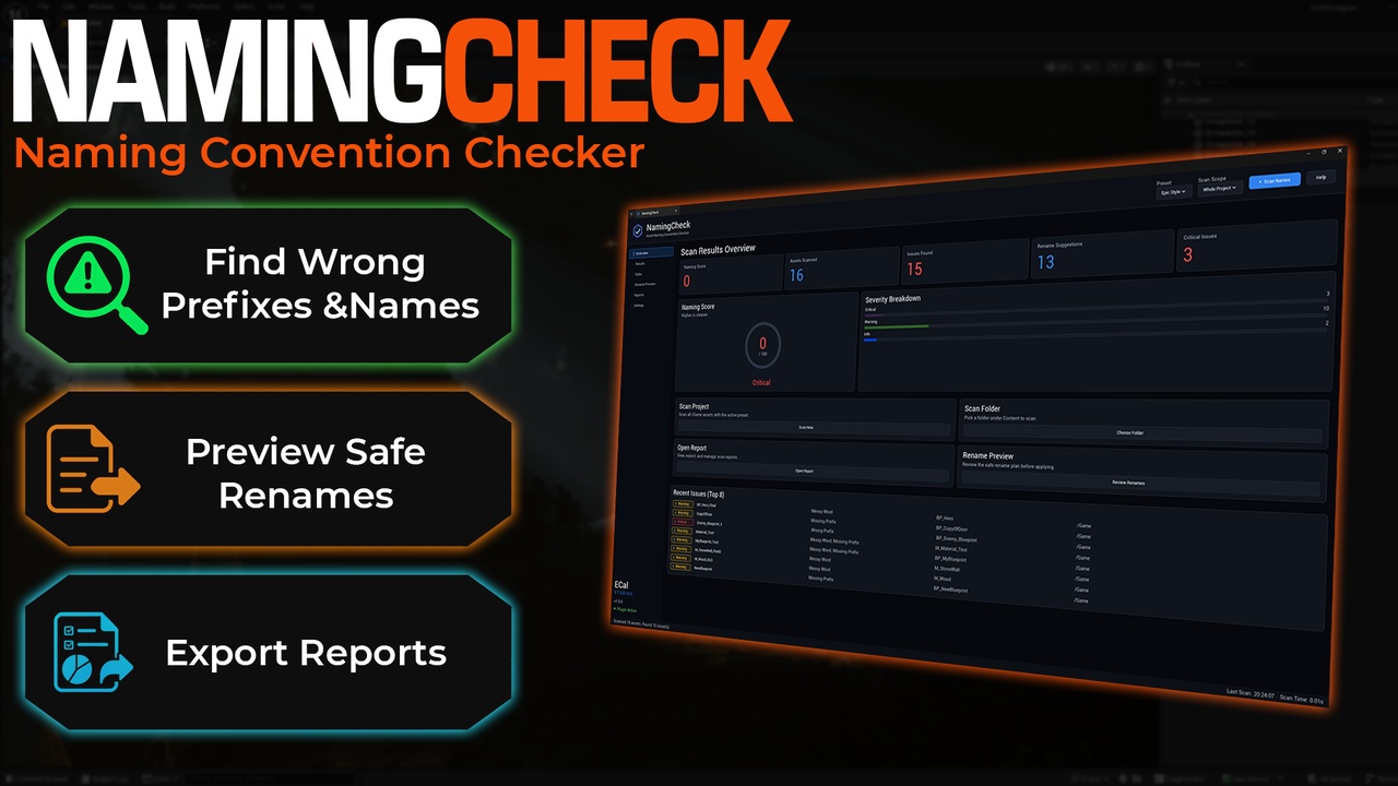Media 1 for listing NamingCheck - Asset Naming Convention Checker