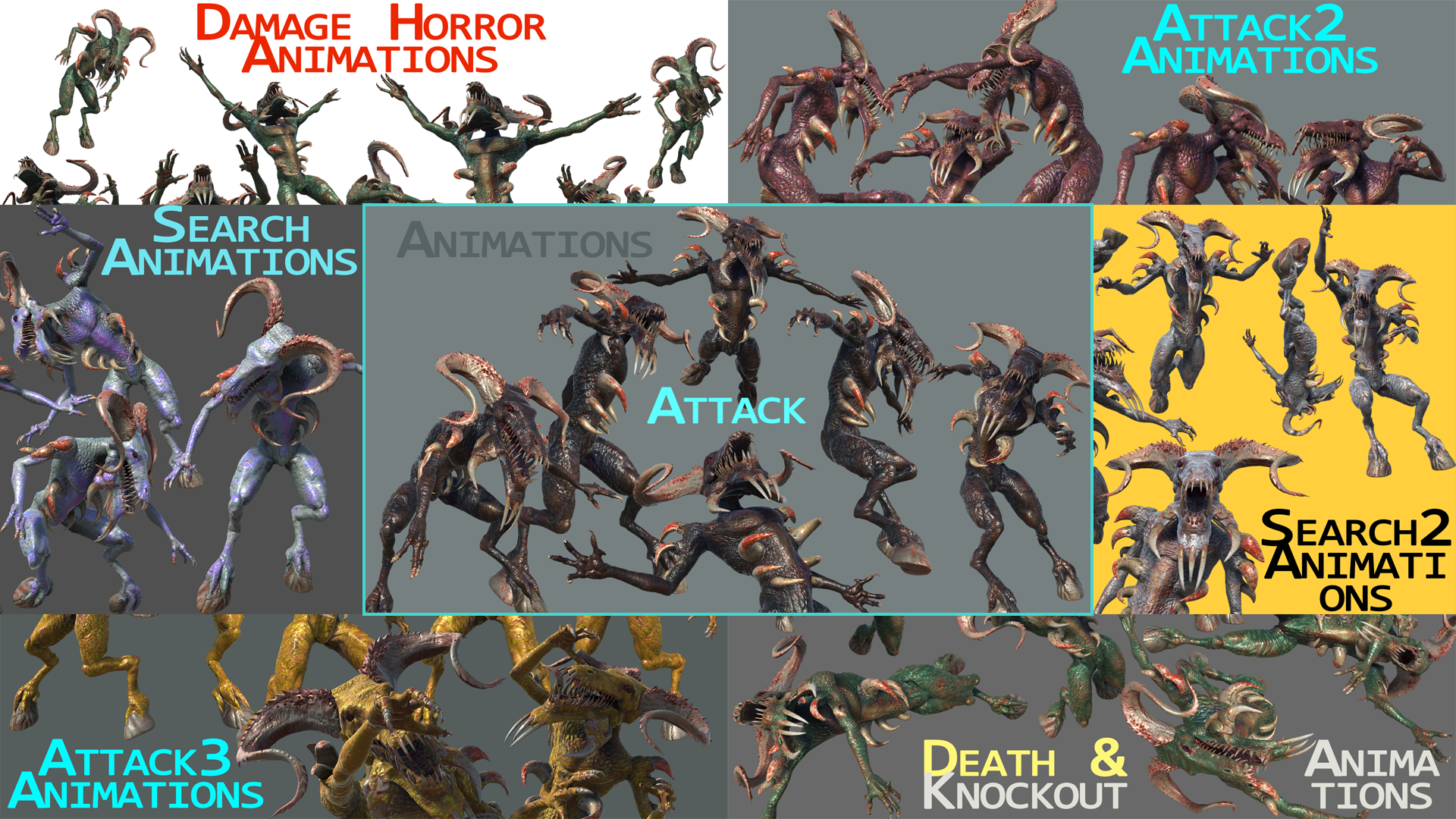 Hyper Pack HORROR Animations | Fab