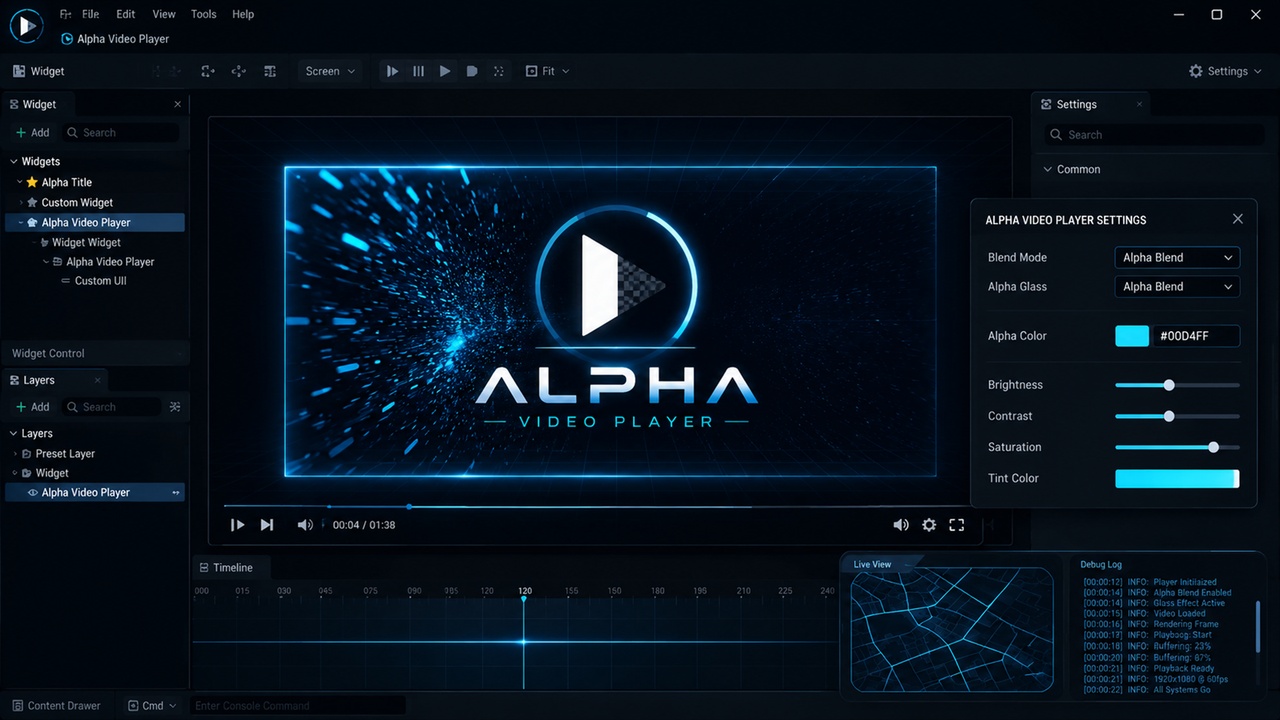 Alpha Video Player — Transparent Video UMG Widget | Fab