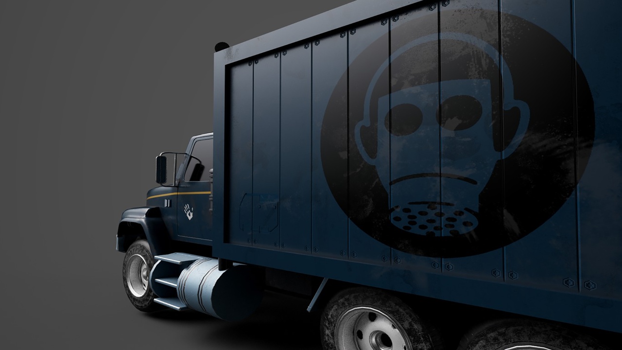 Media 1 for listing Post-Apocalyptic Industrial Cargo Truck - Game Ready Asset