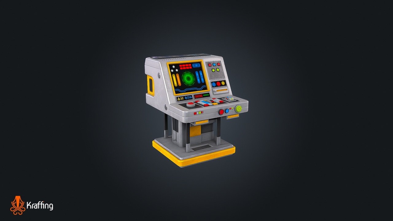 Media 1 for listing SCI FI Control Panel V1 - Futuristic – Game Ready PBR