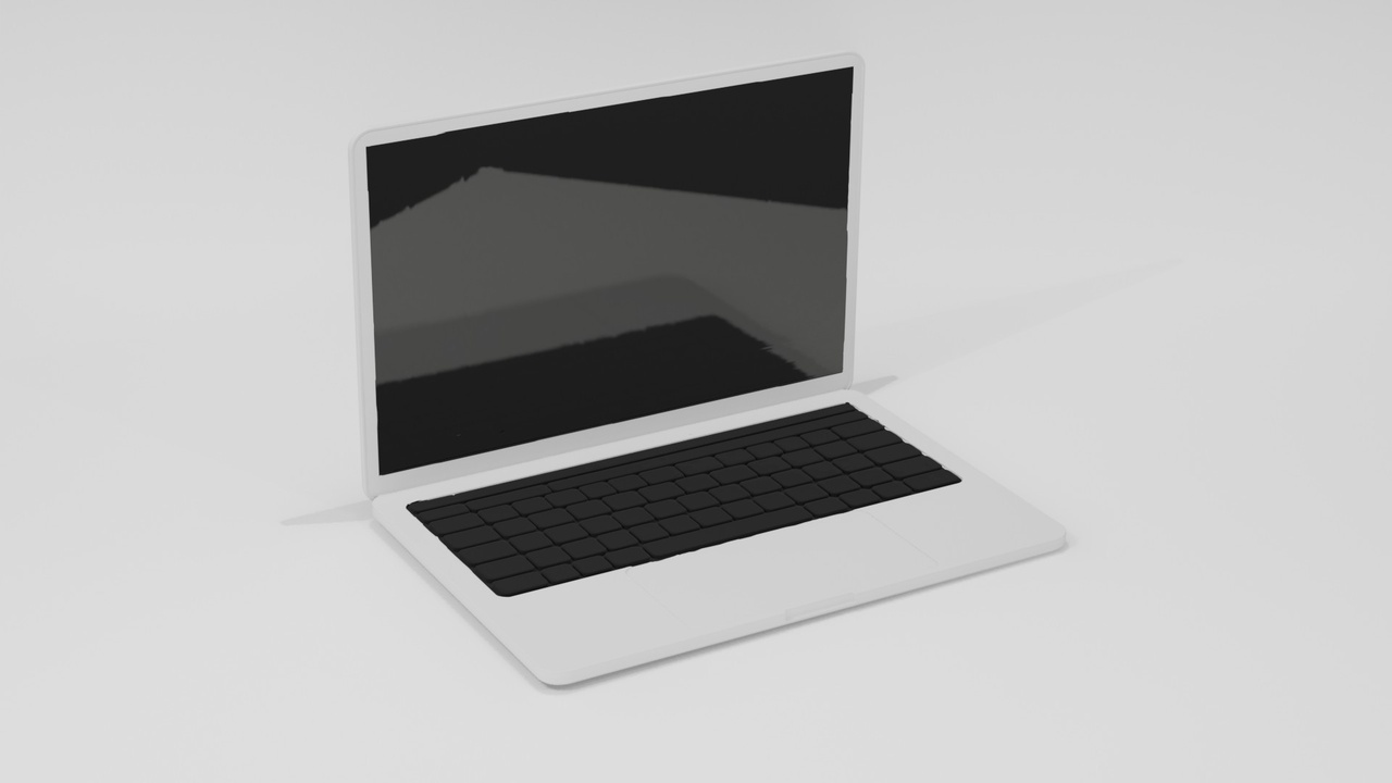 Media 1 for listing Realistic Laptop 3D Model – Low Poly, Game Ready