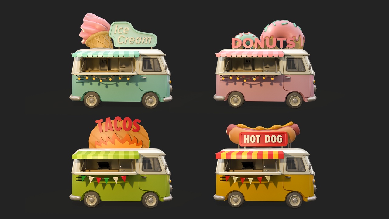 Media 1 for listing Stylized Food Trucks