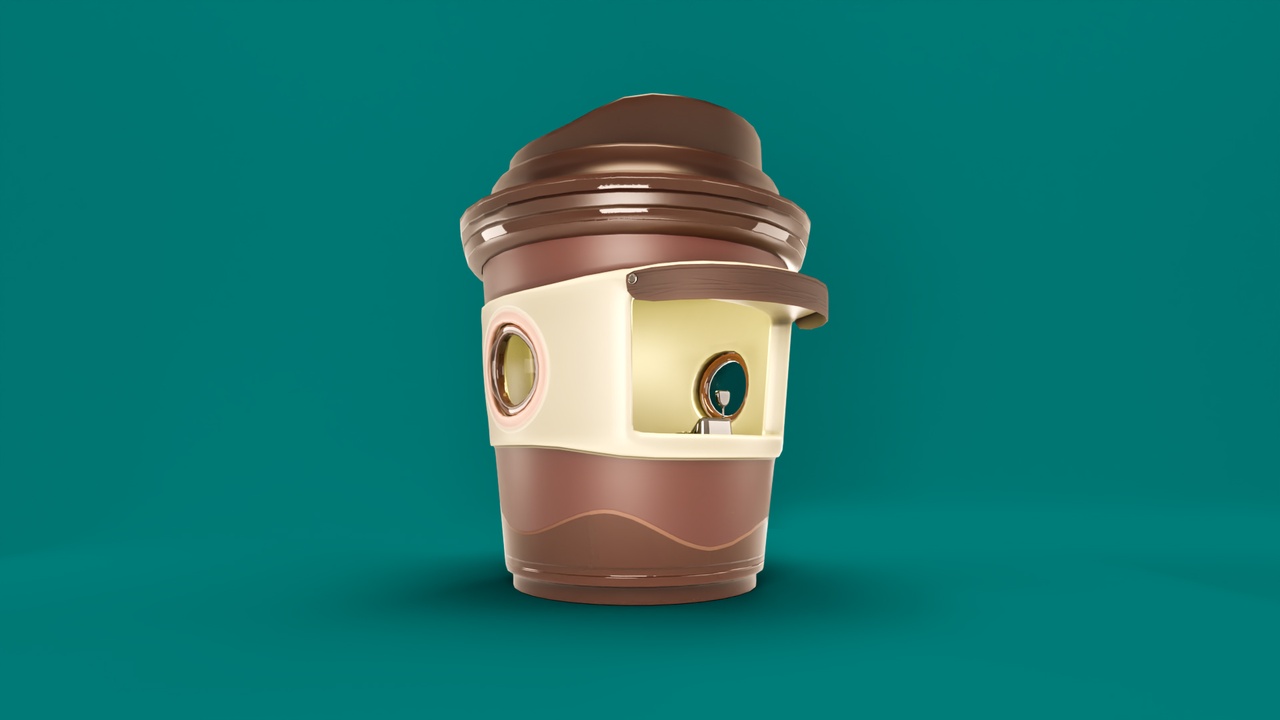 Média 1 pour l'article Coffee Cup Market Stall Kiosk