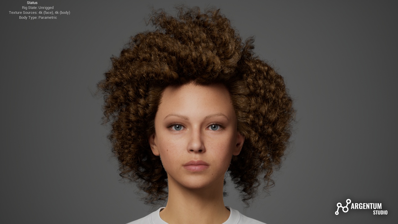 Media 1 for listing Curly Afro Hair - Argentum - W004