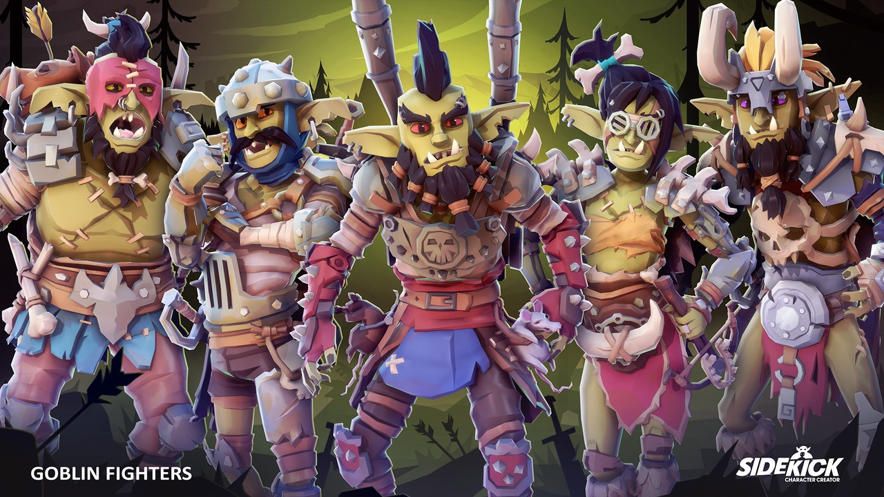 Media 1 for listing Goblin Fighters - Sidekick Modular Characters by Synty