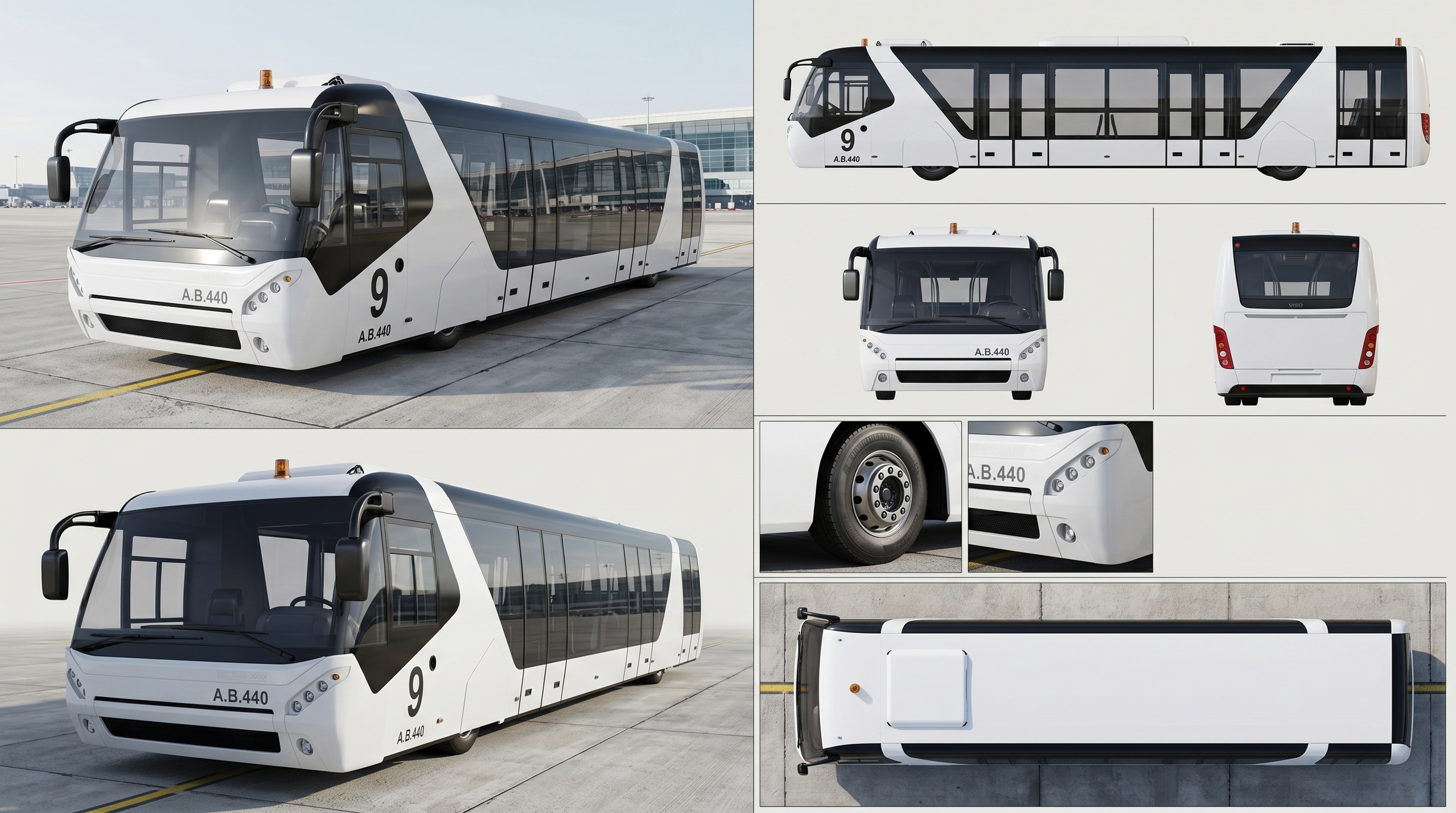 Media 1 for listing Airport Terminal Shuttle Bus 3D Model
