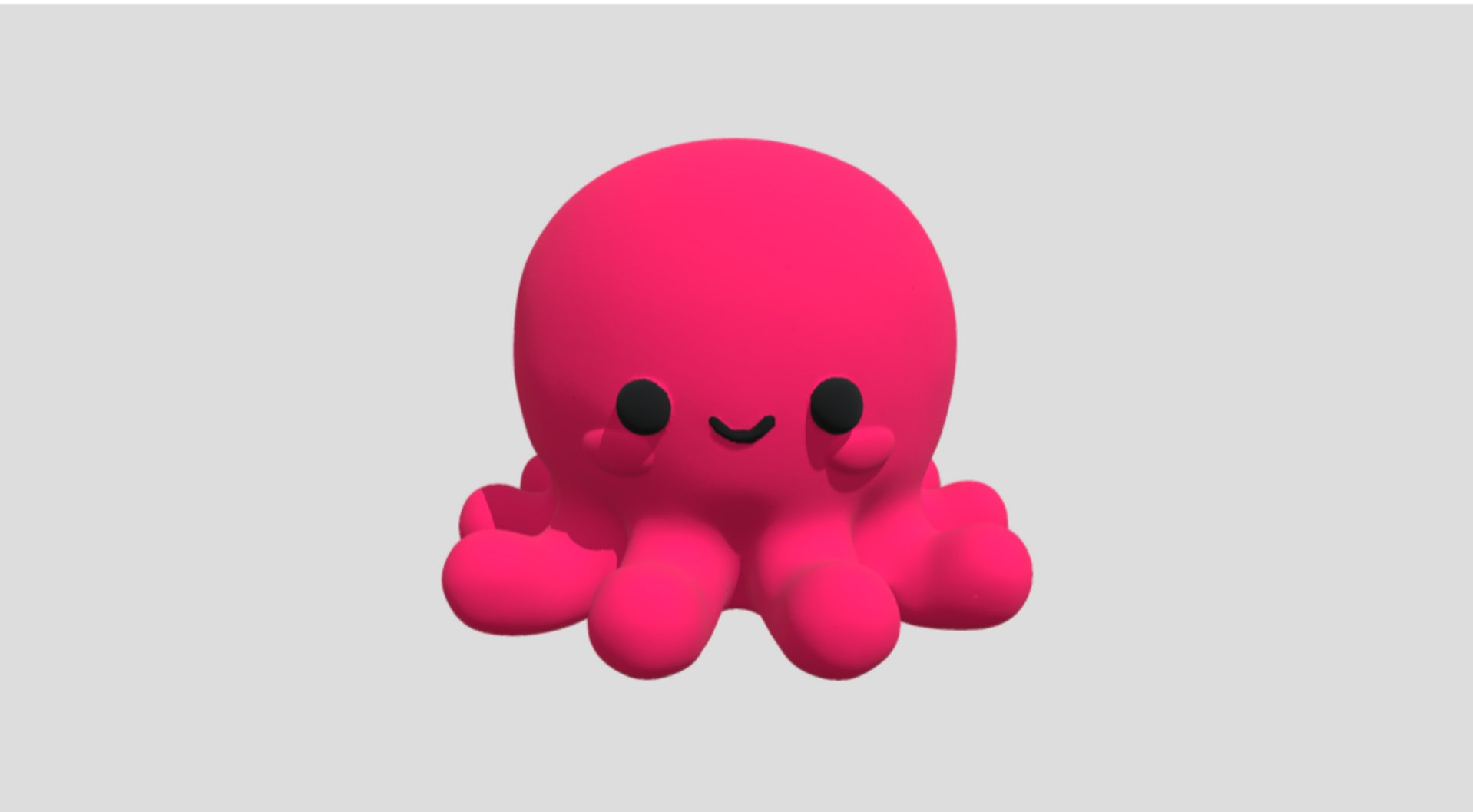 Media 1 for listing Cute Reversible Octopus Plush 3D Model