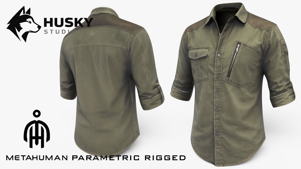 Media 1 for listing Field Shirt - 47 - Metahuman - Parametric outfit