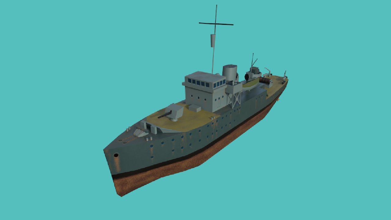 Media 1 for listing Bangor-class Minesweeper — Lowpoly WW2 / Cold War